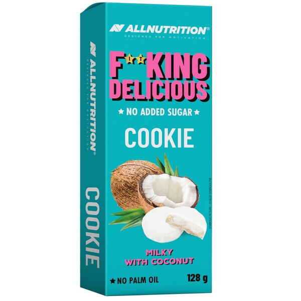 Fitking Delicious Cookie, Milky with Coconut - 128 grams - Allnutrition
