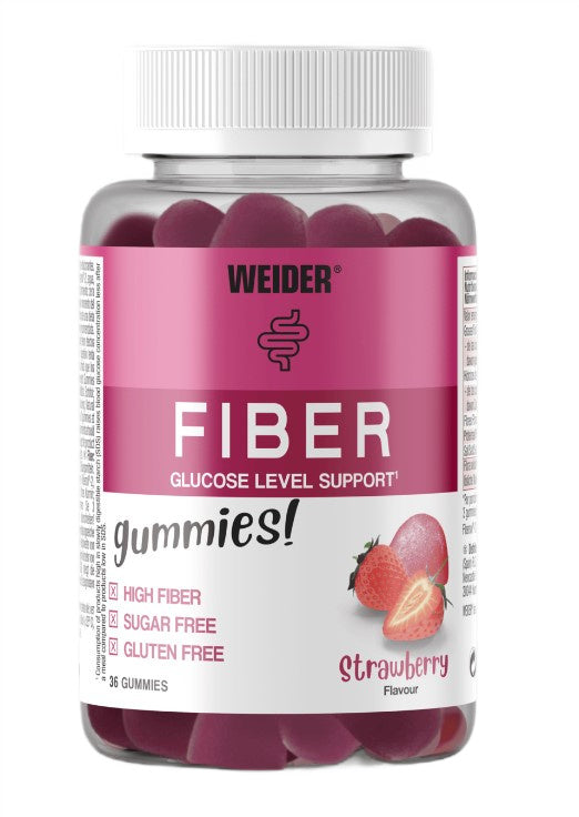 Fiber, Strawberry - 36 gummies - Weider
