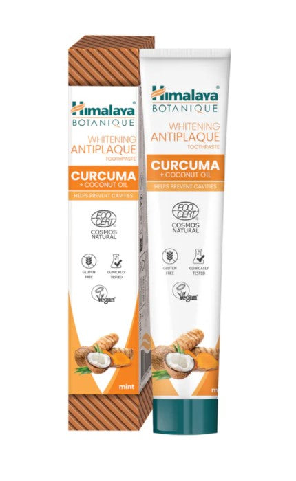 Whitening Antiplaque Toothpaste Curcuma + Coconut Oil, Mint - 75ml. - Himalaya