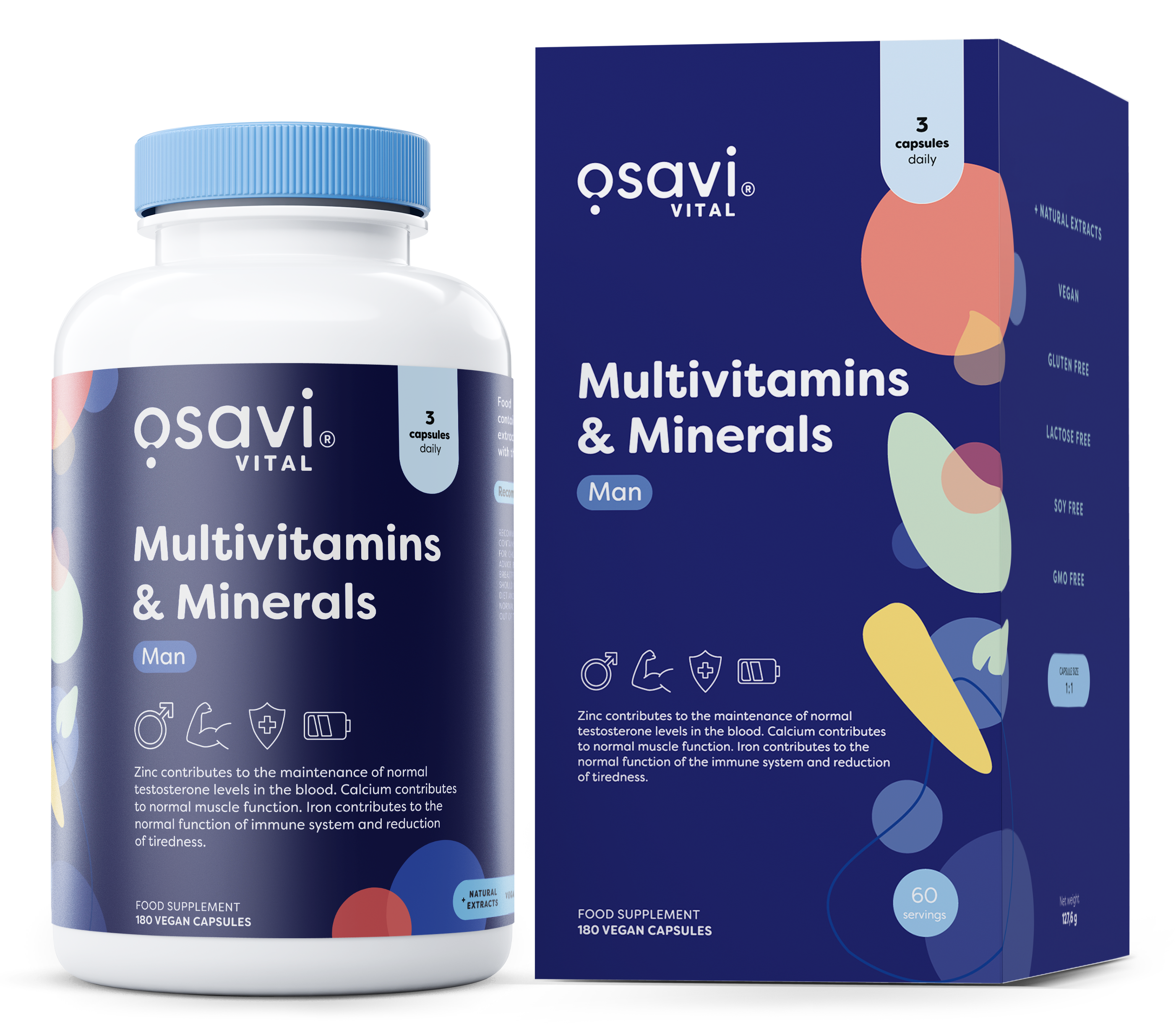 Multivitamins & Minerals Man - 180 vegan caps - Osavi