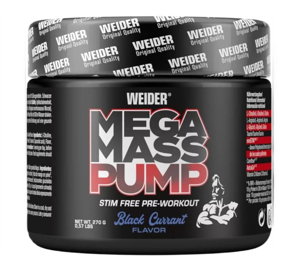 Mega Mass Pump, Black Currant - 270 grams - Weider