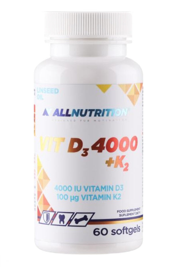 Vit D3 4000 + K2 - 60 softgels - Allnutrition