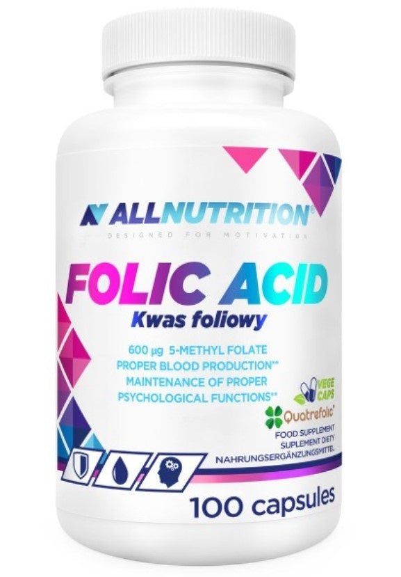 Folic Acid, 600mcg - 100 caps - Allnutrition
