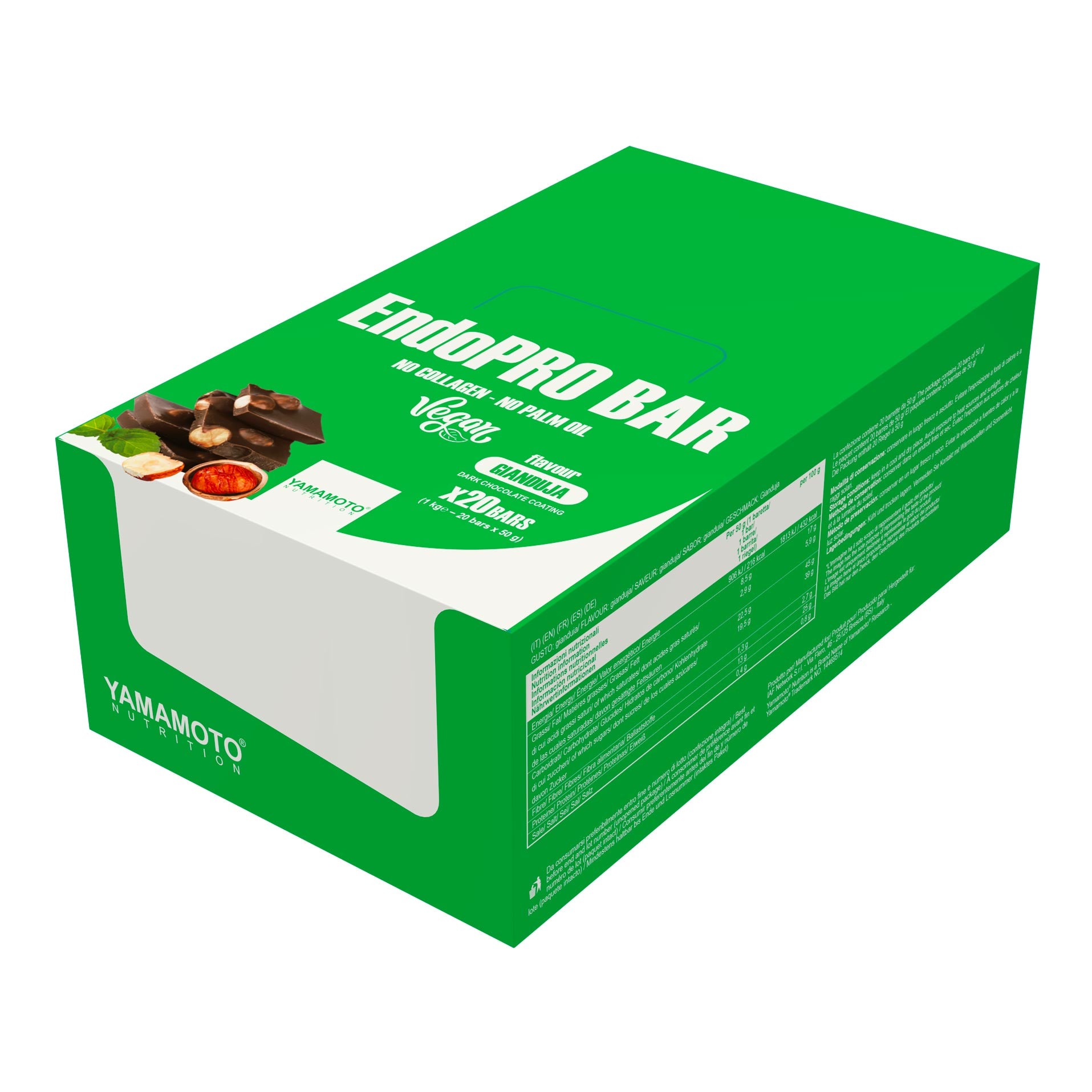 EndoPRO Bar, Gianduja - 20 x 50g - Yamamoto Nutrition