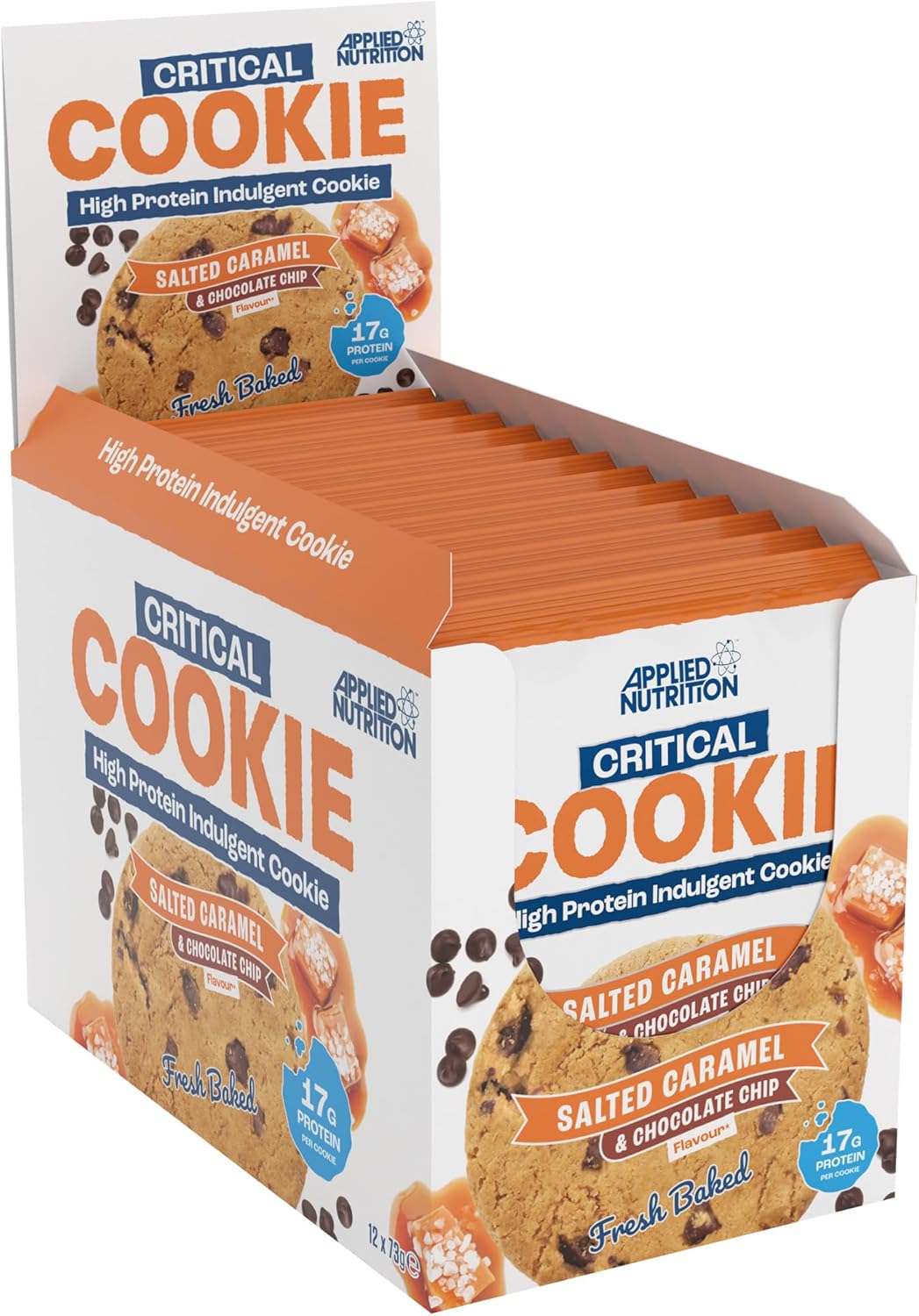 Critical Cookie, Salted Caramel & Chocolate Chip - 12 x 73g - Applied Nutrition