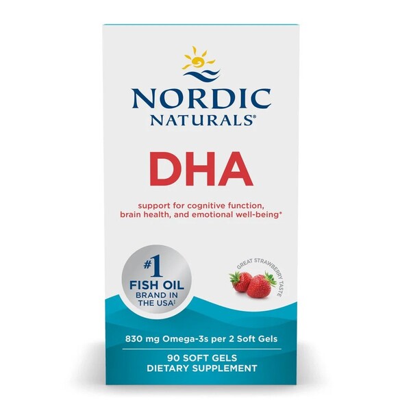 DHA, 830mg Strawberry - 90 softgels - Nordic Naturals