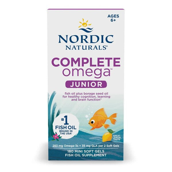 Complete Omega Junior, 283mg Lemon - 180 mini softgels - Nordic Naturals