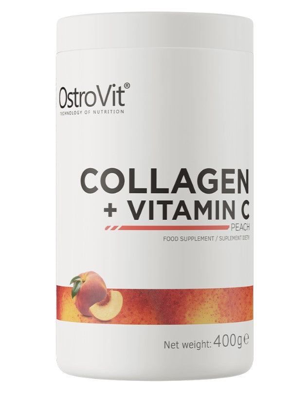 Collagen + Vitamin C, Peach - 400 grams - OstroVit