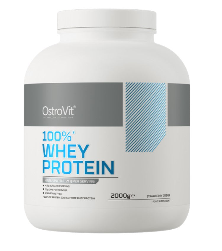 100% Whey Protein, Strawberry Cream - 2000 grams - OstroVit
