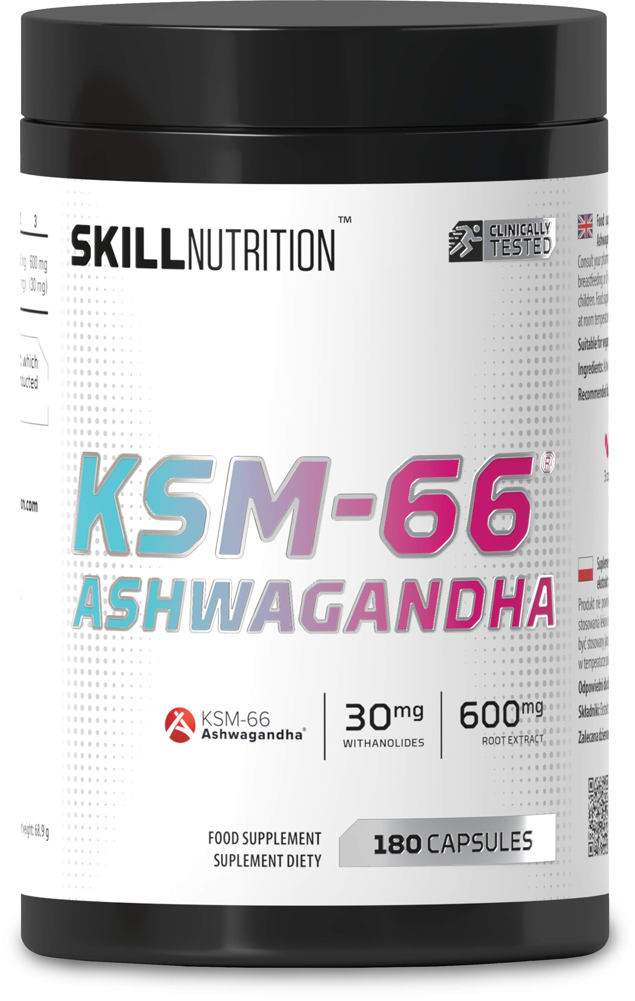 KSM-66 Ashwagandha - 180 vegan caps - Skill Nutrition