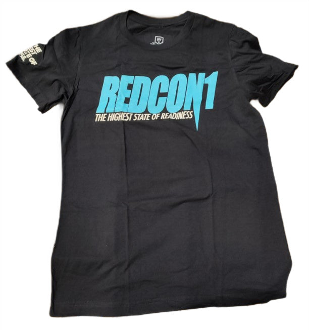 Redcon1 OG T-Shirt, Teal on Black - Medium - Redcon1