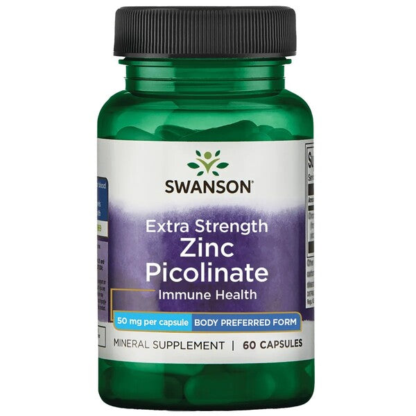Zinc Picolinate Body Preferred Form, 50mg Extra Strength - 60 caps - Swanson