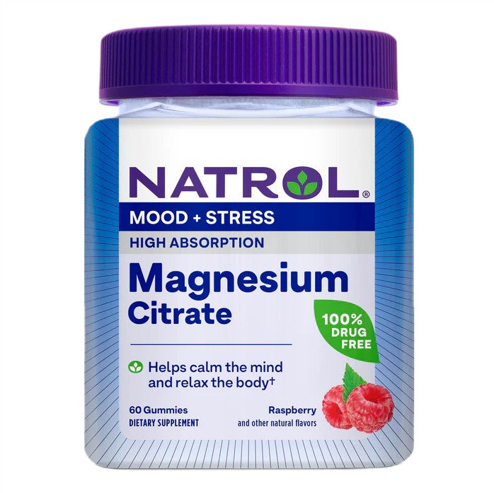 High Absorption Magnesium Citrate, Raspberry - 60 gummies - Natrol