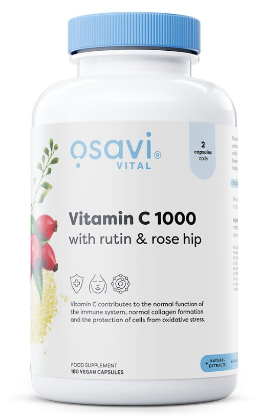 Vitamin C1000 with Rutin & Rose Hip - 180 vegan caps - Osavi