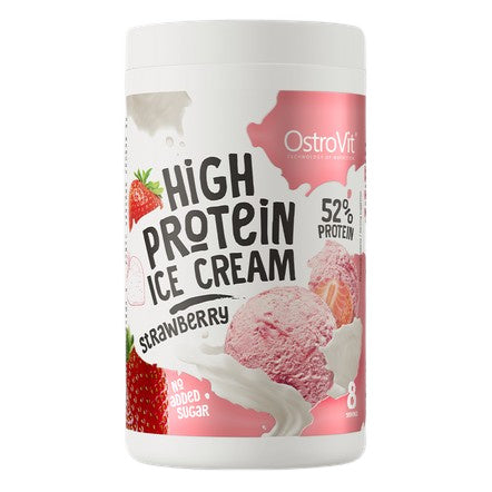 High Protein Ice Cream, Strawberry - 400 grams - OstroVit