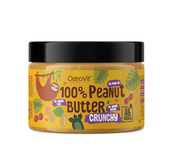 100% Peanut Butter, Crunchy - 500 grams - OstroVit
