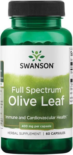 Full Spectrum Olive Leaf, 400mg - 60 caps - Swanson