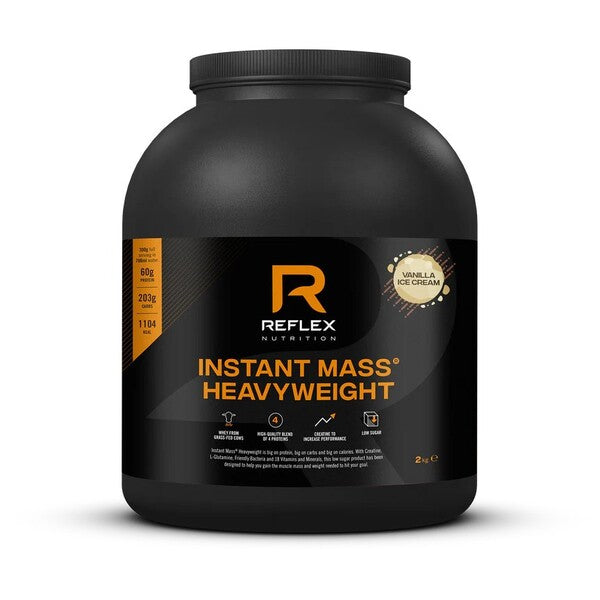 Instant Mass Heavyweight, Vanilla Ice Cream - 2000 grams - Reflex Nutrition