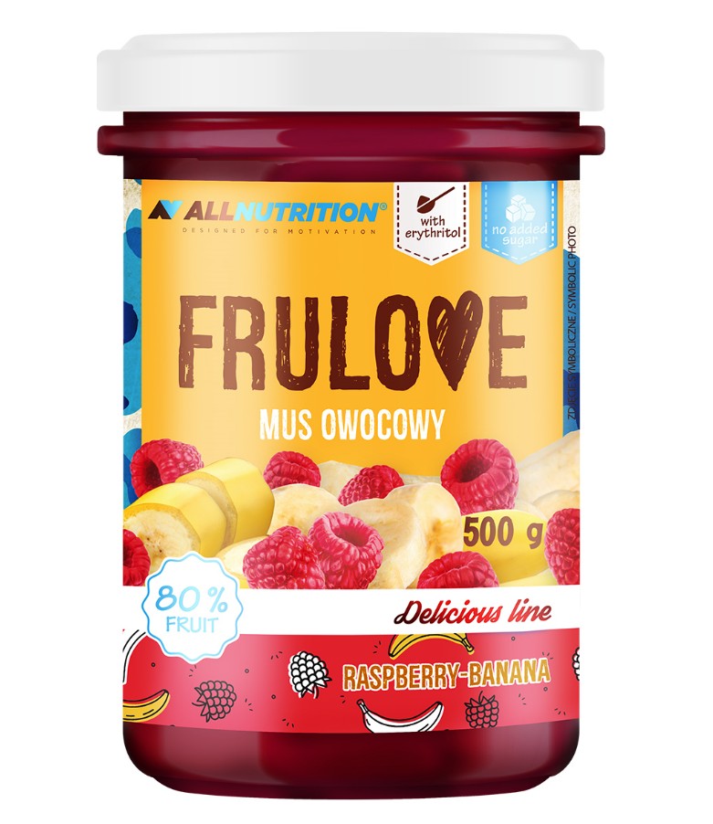 Frulove Mousse, Raspberry-Banana - 500 grams - Allnutrition