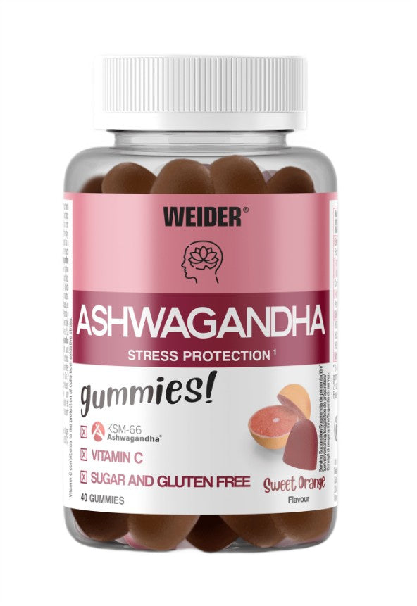 Ashwagandha Gummies, Sweet Orange - 40 gummies - Weider