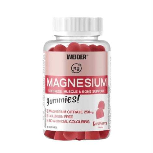 Magnesium Gummies, Raspberry - 48 gummies - Weider