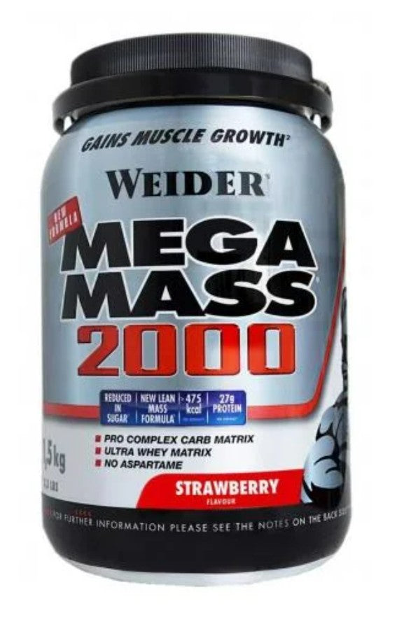 Mega Mass 2000, Strawberry - 1500 grams - Weider