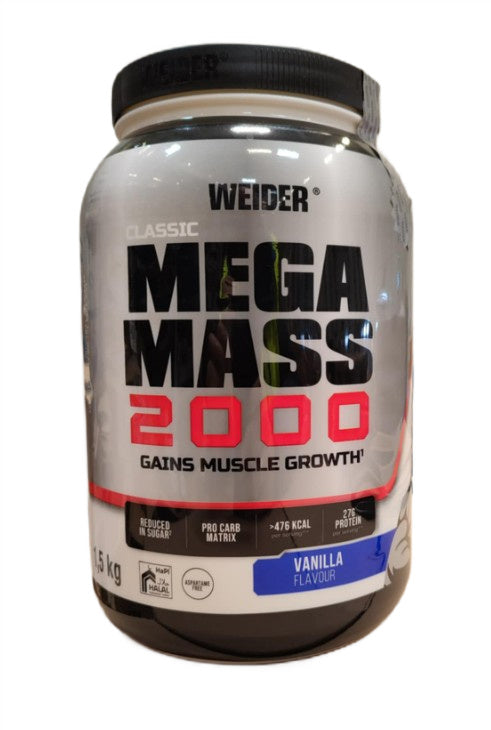 Mega Mass 2000, Vanilla - 1500 grams - Weider