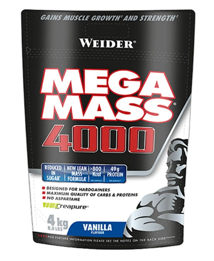 Mega Mass 4000, Vanilla - 4000 grams - Weider
