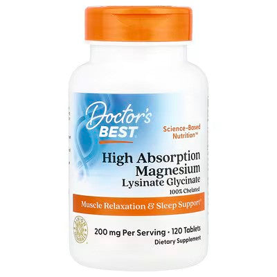 High Absorption Magnesium, 200mg - 120 tablets - Doctor's Best
