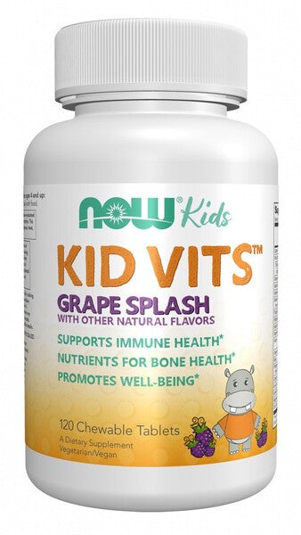 Kid Vits, Grape Splash - 120 chewables - NOW Foods