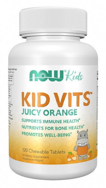 Kid Vits, Juicy Orange - 120 chewables - NOW Foods