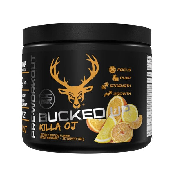 Bucked Up Pre-Workout, Killa OJ - 288 grams - Bucked Up