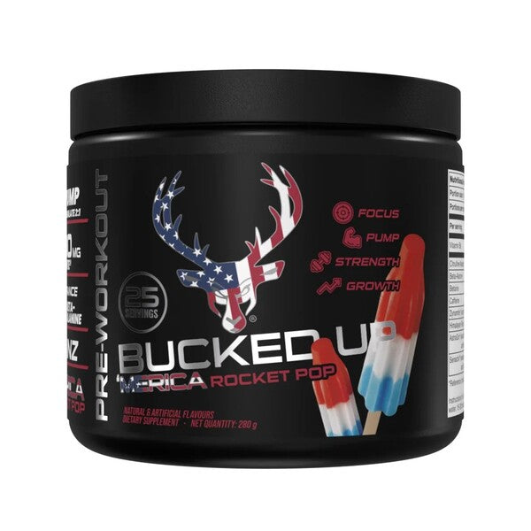 Bucked Up Pre-Workout, Rocket Pop - 280 grams - Bucked Up