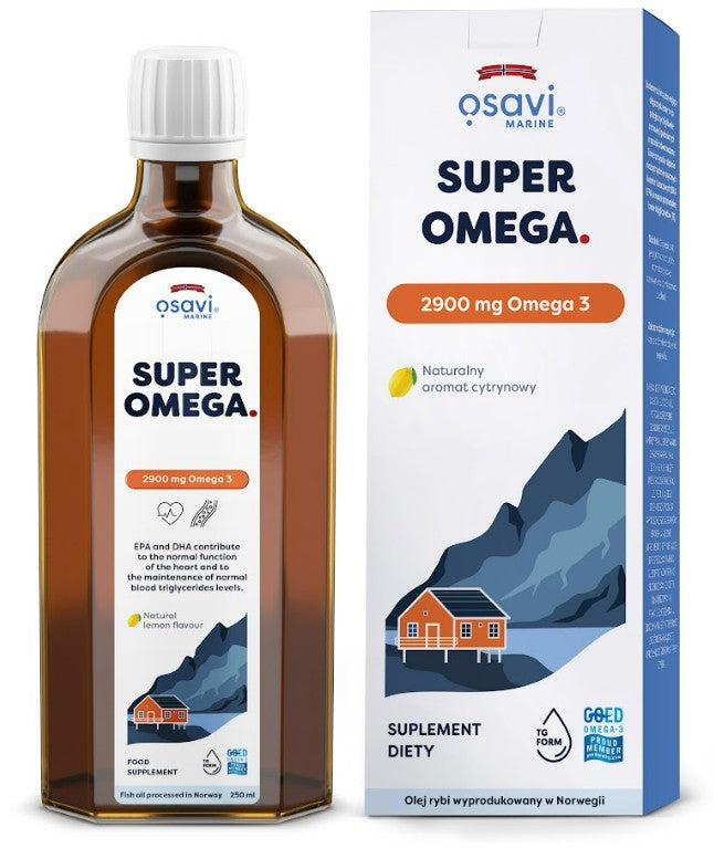 Super Omega, 2900mg Omega 3 (Lemon) - 250 ml. - Osavi