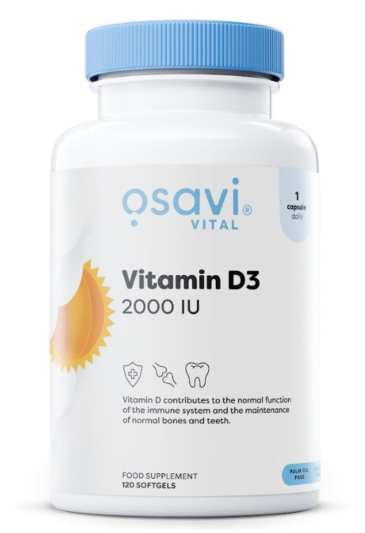 Vitamin D3, 2000IU - 120 softgels - Osavi