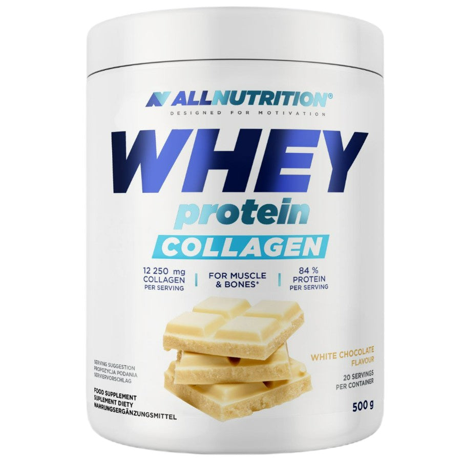 Whey Protein Collagen, White Chocolate - 500 grams - Allnutrition