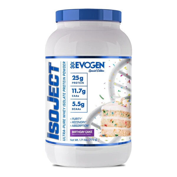 IsoJect, Birthday Cake - 775 grams - Evogen