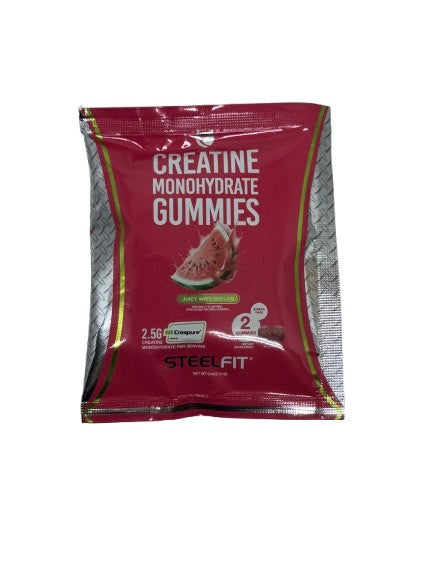 Creatine Monohydrate Gummies, Juicy Watermelon - 2 gummies (1 serving) - SteelFit