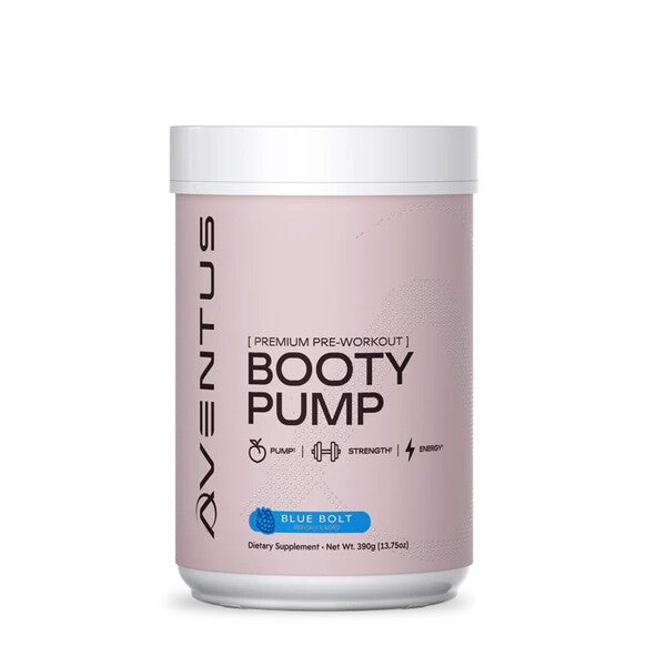 Booty Pump - Premium Pre-Workout, Blue Bolt - 390 grams - Aventus Supplements
