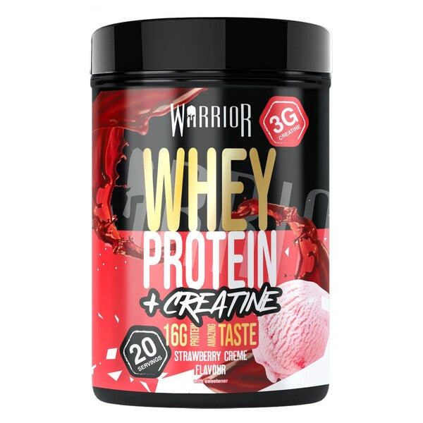 Whey Protein + Creatine, Strawberry Creme - 500 grams - Warrior