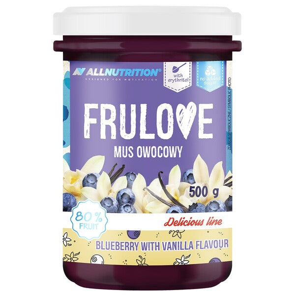 Frulove Mousse, Blueberry with Vanilla - 500 grams - Allnutrition