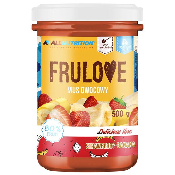 Frulove Mousse, Strawberry-Banana - 500 grams - Allnutrition
