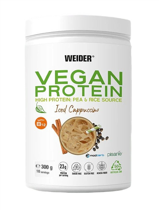Vegan Protein, Iced Cappuccino - 300 grams - Weider