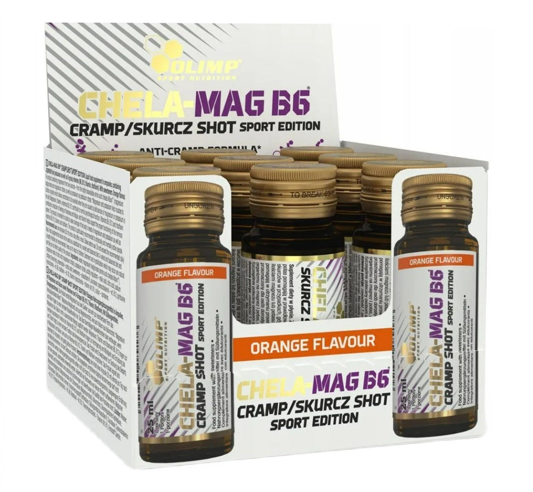 Chela-Mag B6 Cramp Shot, Orange - 9 x 25 ml. - Olimp Nutrition