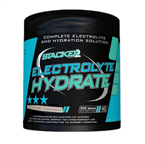 Electrolyte Hydrate, Orange Mango - 300 grams - Stacker2 Europe