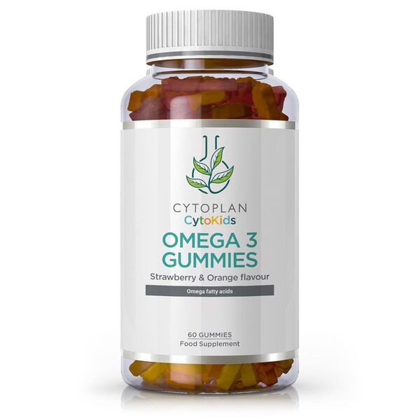 Kid's Omega 3 Gummies, Strawberry & Orange - 60 gummies - Cytoplan