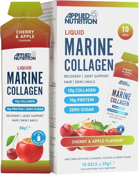 Liquid Marine Collagen, Cherry & Apple - 10 x 30g - Applied Nutrition