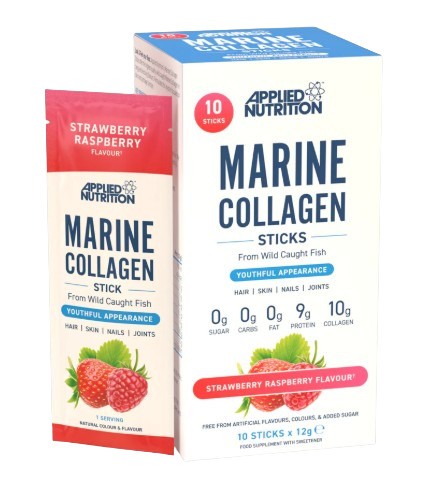 Marine Collagen Sticks, Strawberry Raspberry - 10 x 12g - Applied Nutrition
