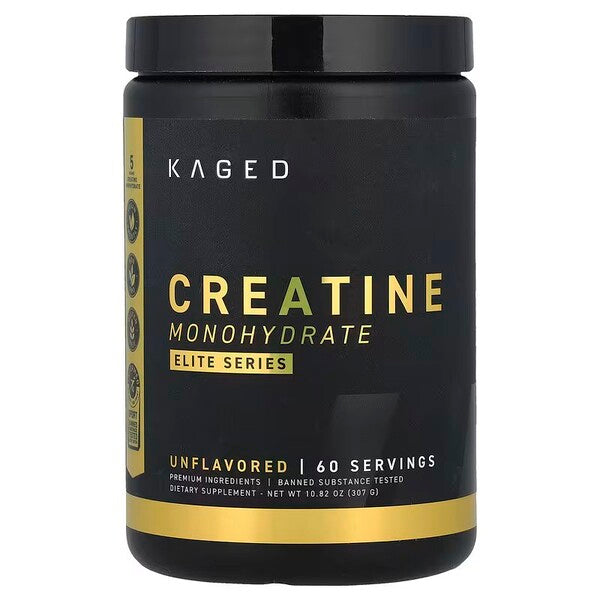 Creatine Monohydrate - Elite Series, Unflavoured - 307 grams - Kaged Muscle
