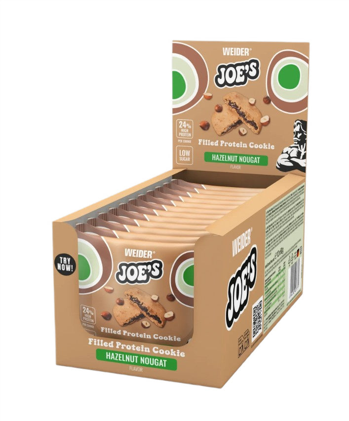Filled Protein Cookie, Hazelnut Nougat - 12 x 60g - Weider